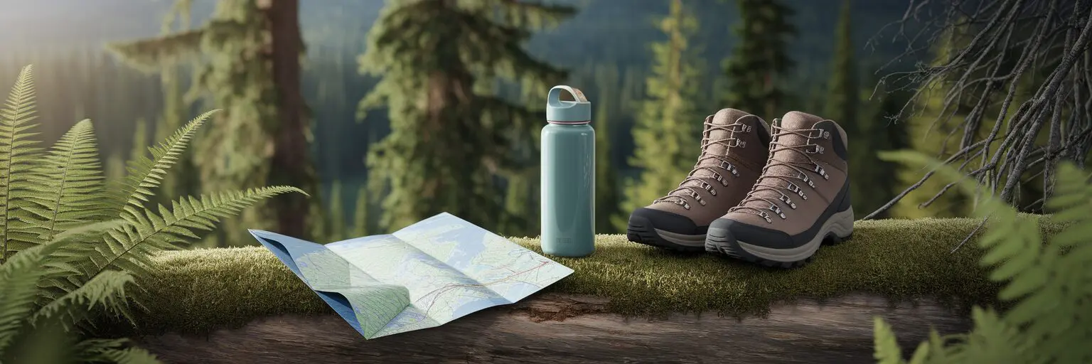 Hiking gear ready for Bainbridge trail